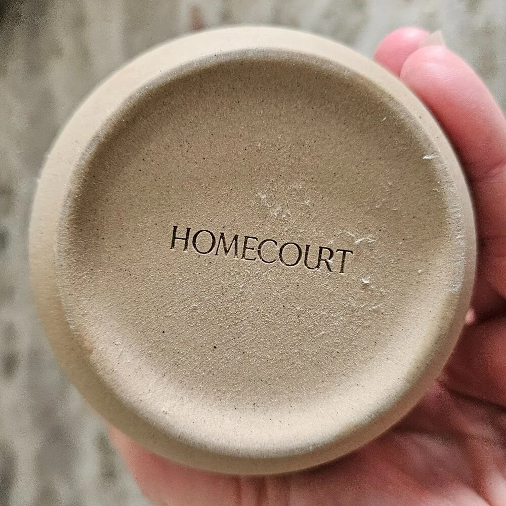 NEW HOMECOURT FLOWER FLORAL STEEPED ROSE CERAMIC SCENTED WICK CANDLE
